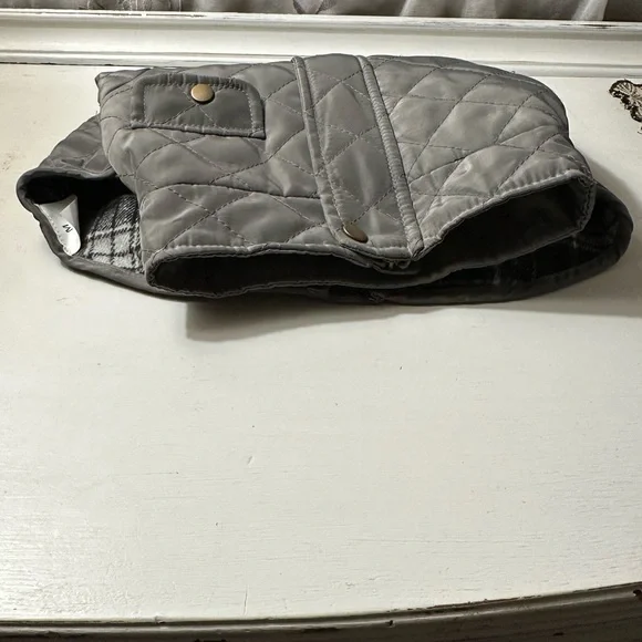 Quilted Gray Dog Jacket - Picture 8 of 10